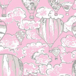 Бамбукова бебешка пелена 75/75 - Розови балони